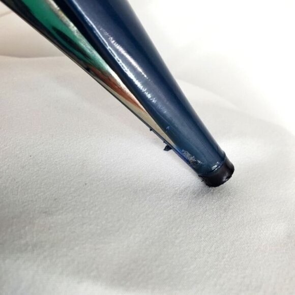 Stuart Weitzman blue patent leather buckle slingback platform shoes heel 7.5 - Picture 13 of 14